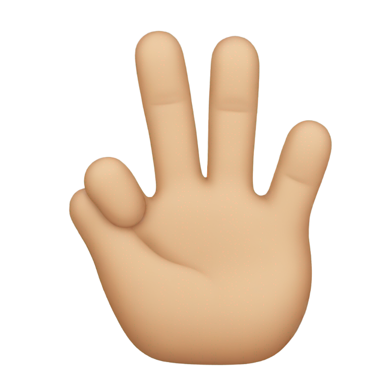 genmoji : 3 doigts