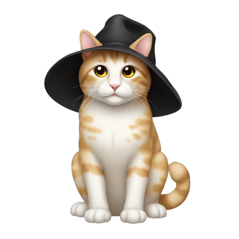 絵文字：黒い小屋のカーカシアン猫