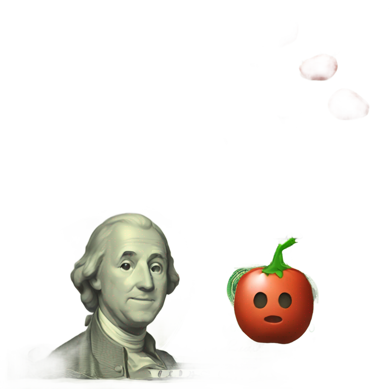 genmoji：有人把番茄酱涂在钱上，然后看着我