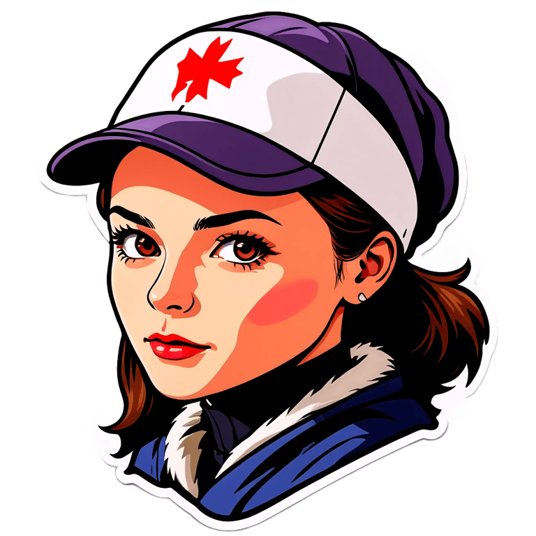 genmoji：戴帽子的女人