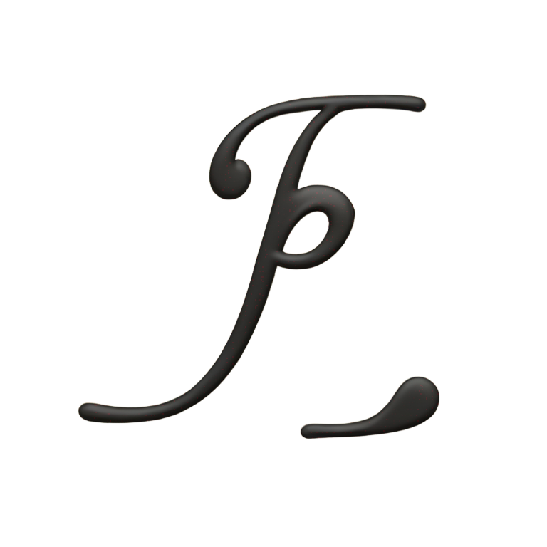 genmoji：手写字母f