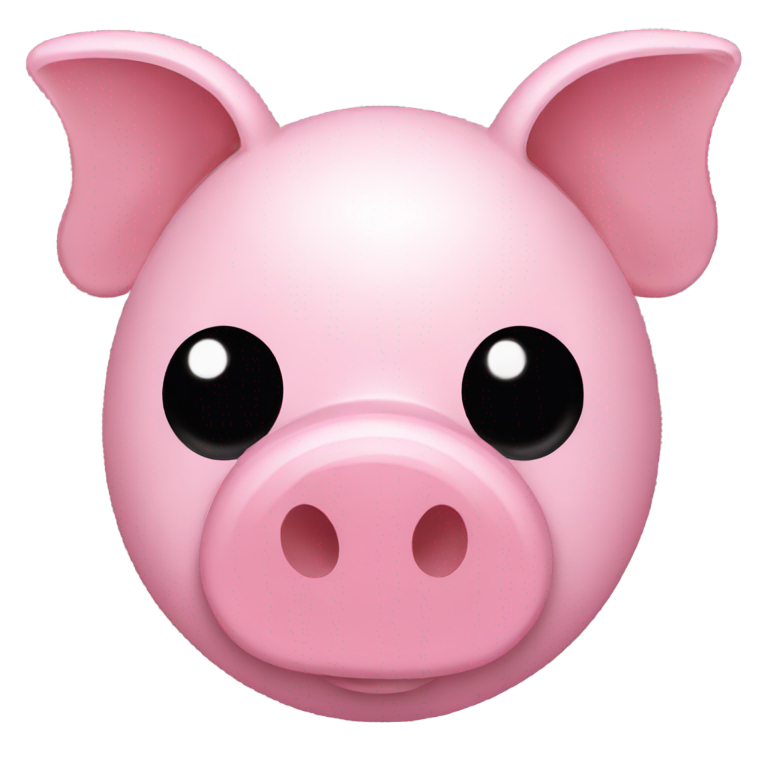 genmoji : Visage de cochon sur ballon rectangulaire