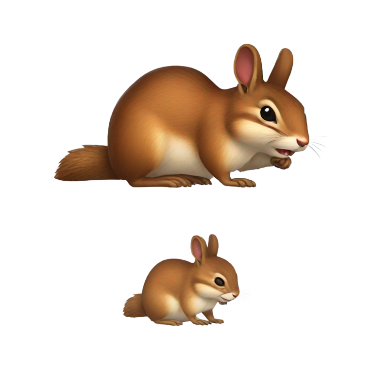 genmoji：Chipmunk burning rabbit beaver