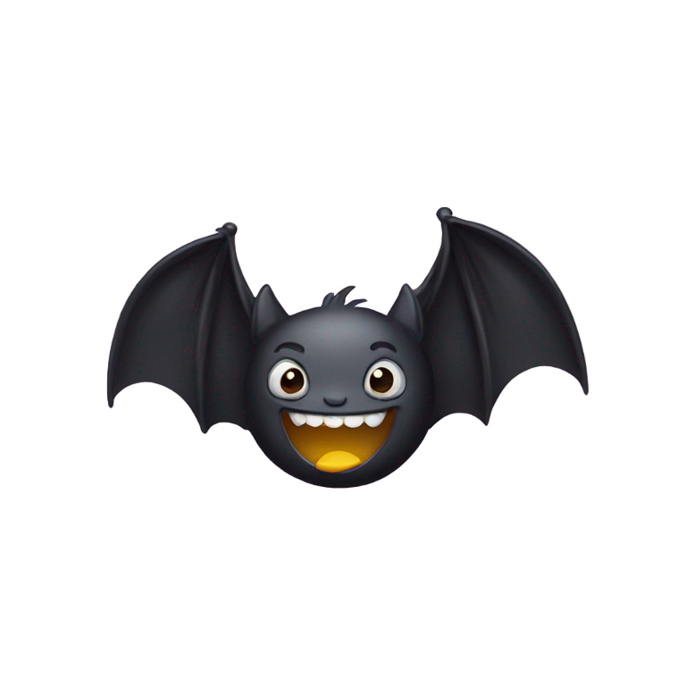 genmoji : Une chauve-souris souriante