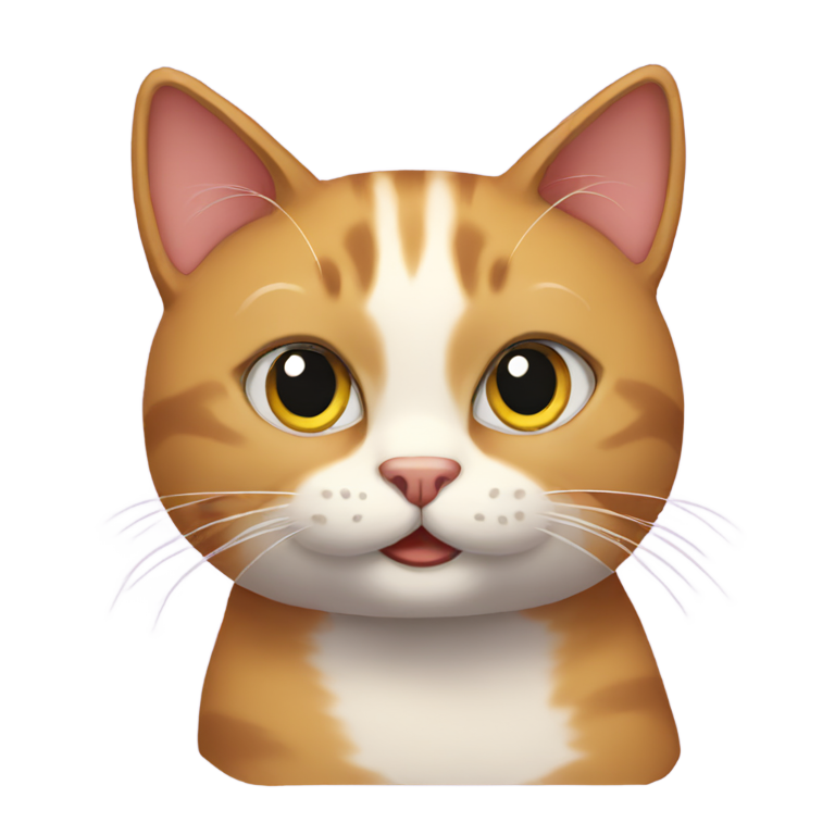 genmoji : Le chat est assis.
