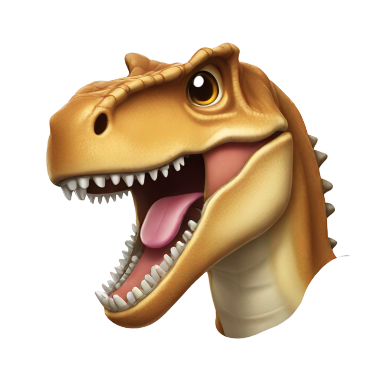 genmoji：微笑的钢琴牙齿霸王龙