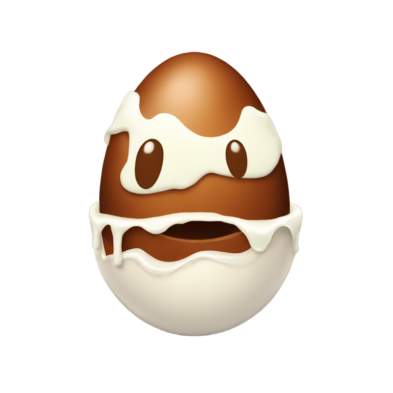 genmoji : Œuf en chocolat style iPhone