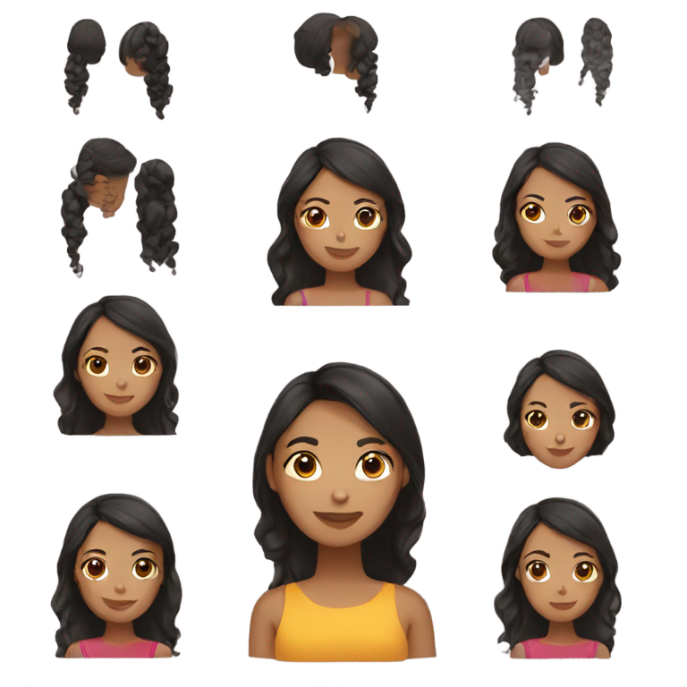 genmoji : Une femme noire d'origine espagnole et asiatique