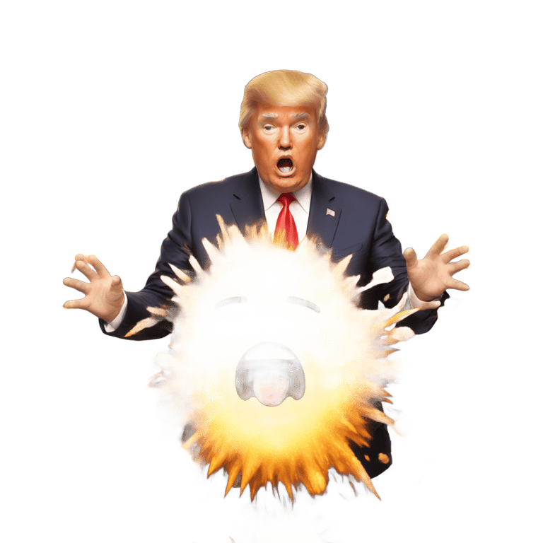 genmoji : Donald Trump Exploding