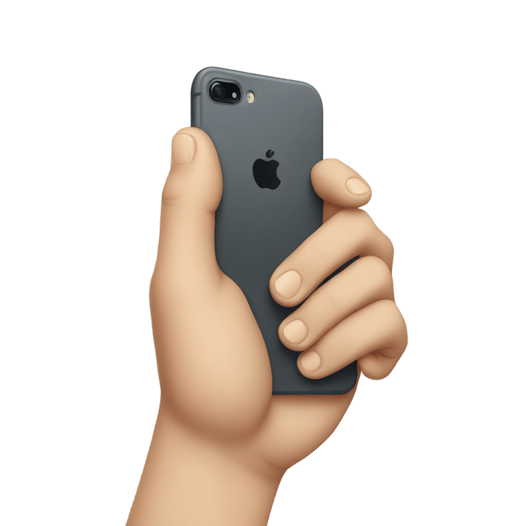 genmoji：One hand ready to keep a Iphone
