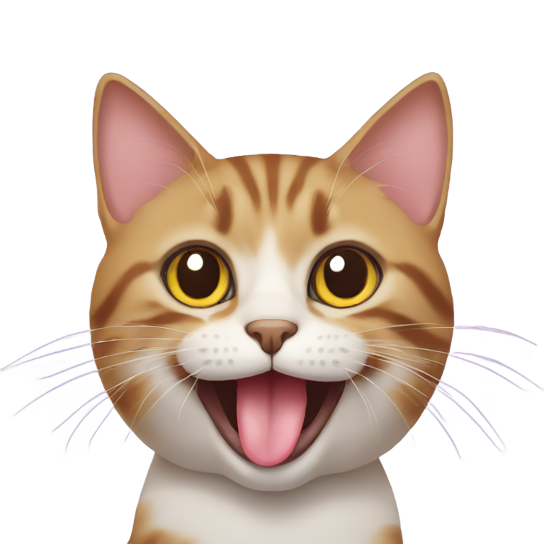 絵文字：舌を出す猫