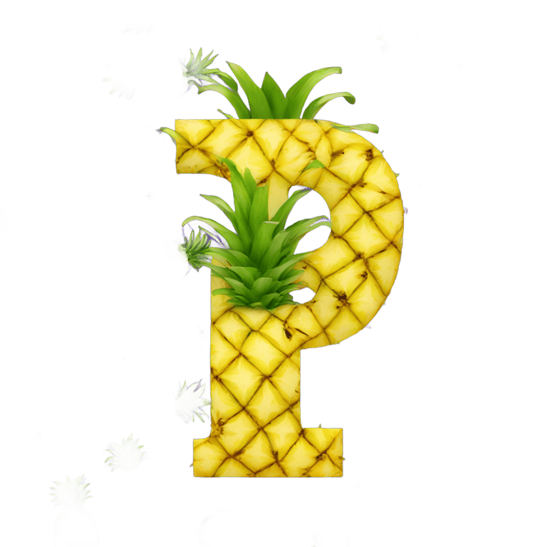 genmoji：用菠萝拼成的字母P