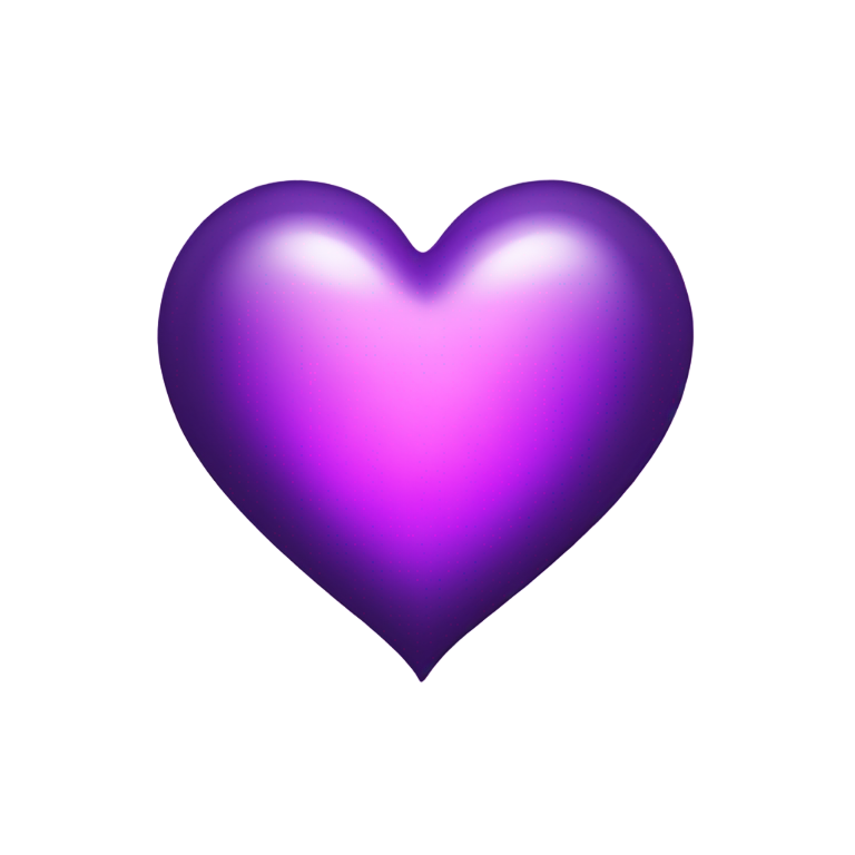 genmoji : purple heart with radiance