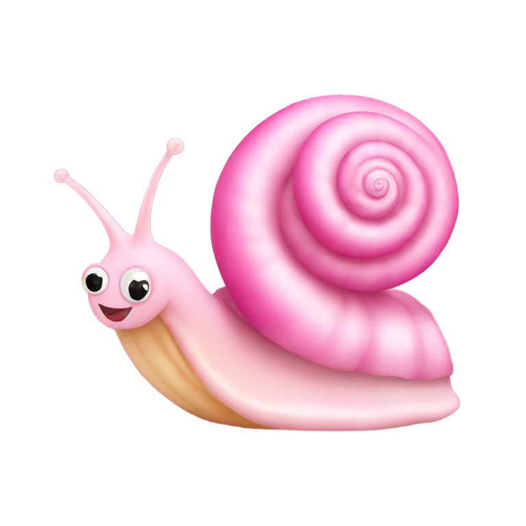 絵文字：ピンクのカタツムリ