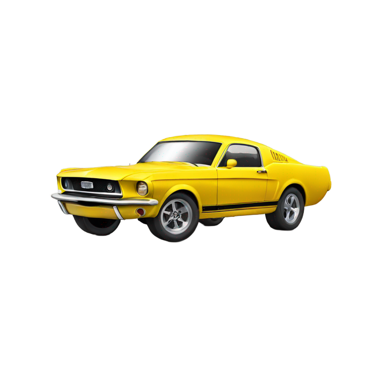 genmoji：toy machine yellow mustang