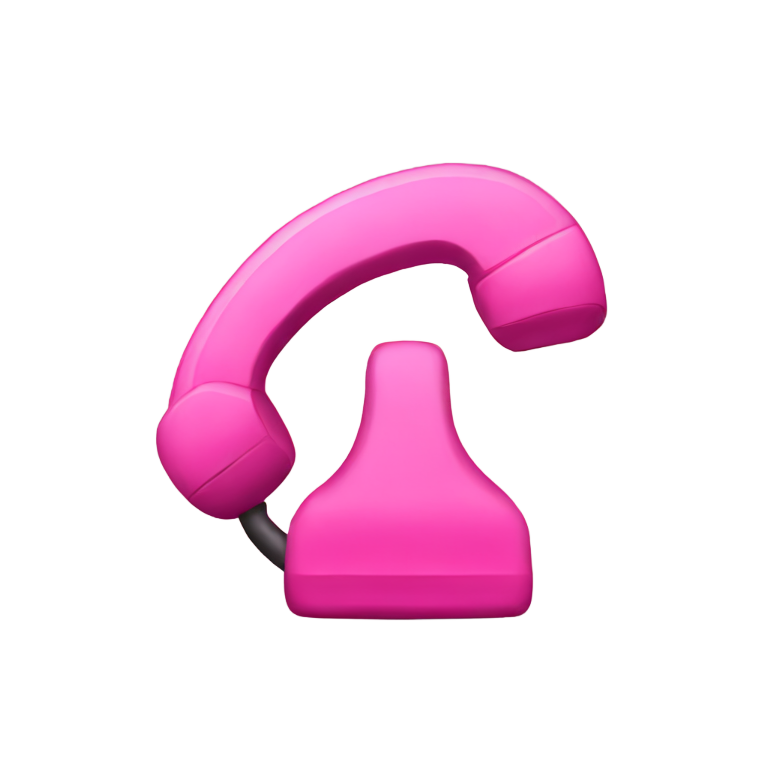 genmoji : Un logo de téléphone rose