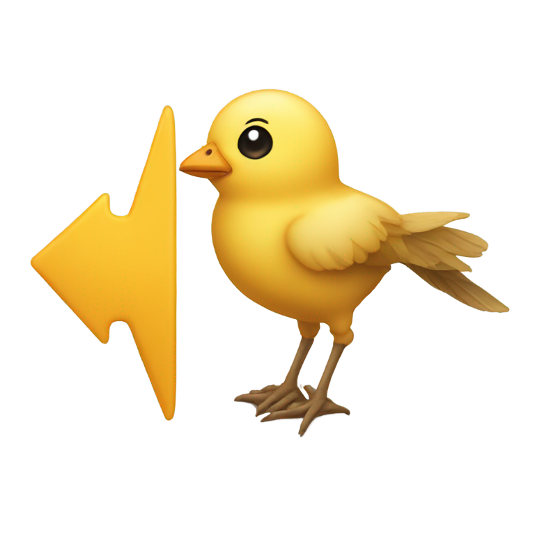 genmoji：箭头指向一侧的小鸡