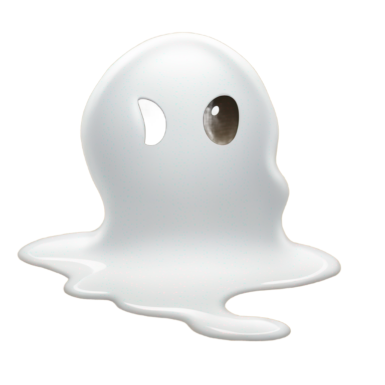 genmoji：Faceless White sticky liquid on the floor