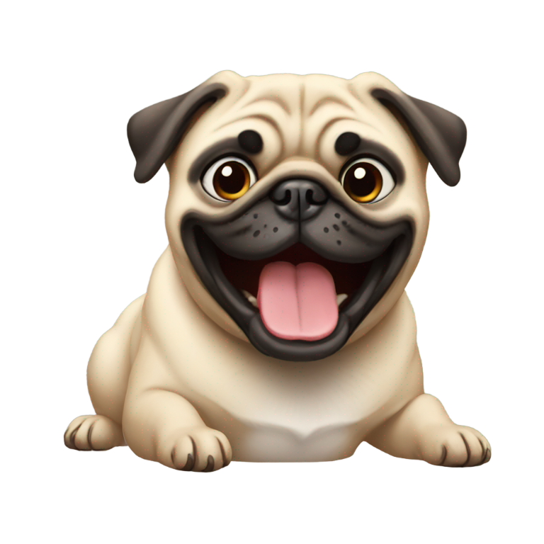 genmoji : Carlin rigolant de quelqu'un de gênant
