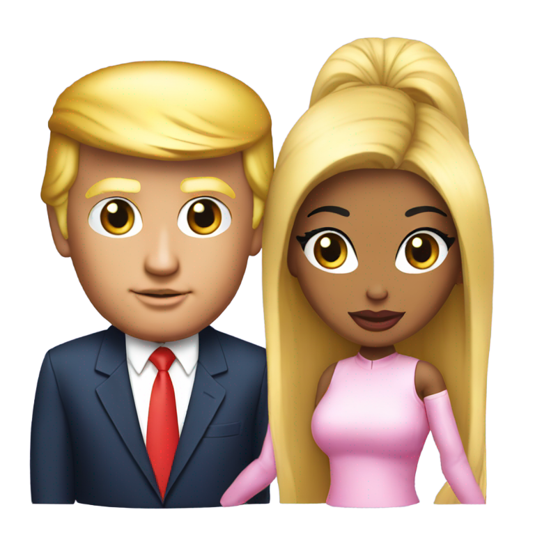 genmoji：Make Donald trump and Niki Minaj beside each other