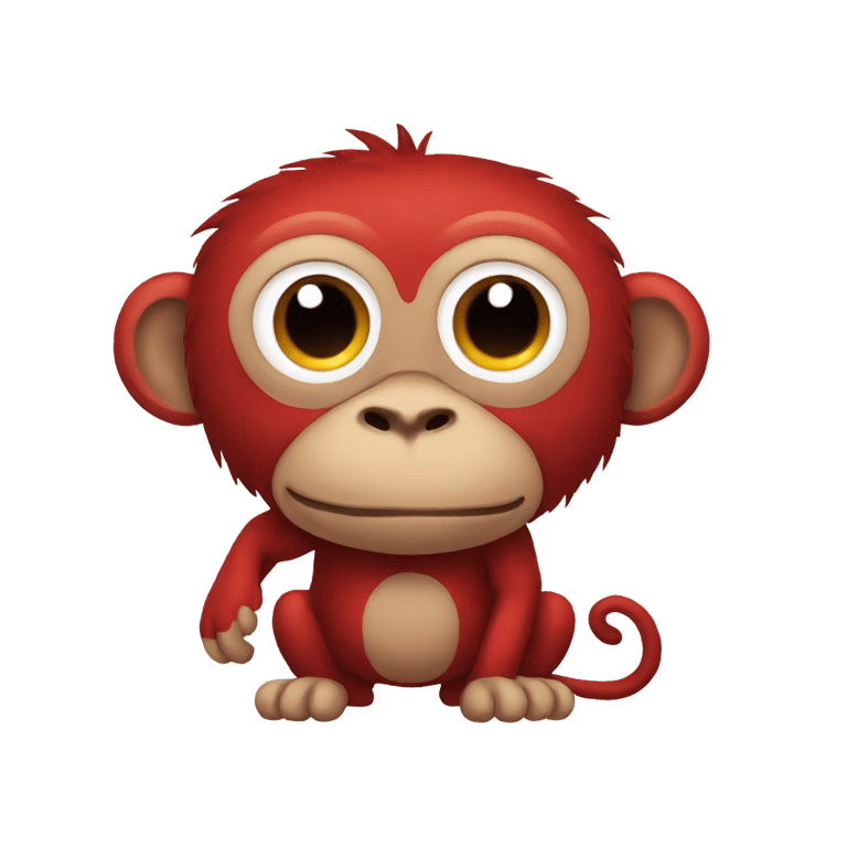 genmoji：red butt monkey
