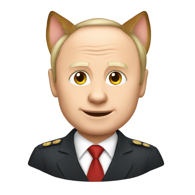 絵文字：President putin but with cat ears