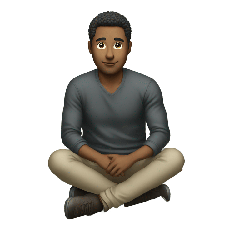 genmoji：一位坐在一堆钱上的男人