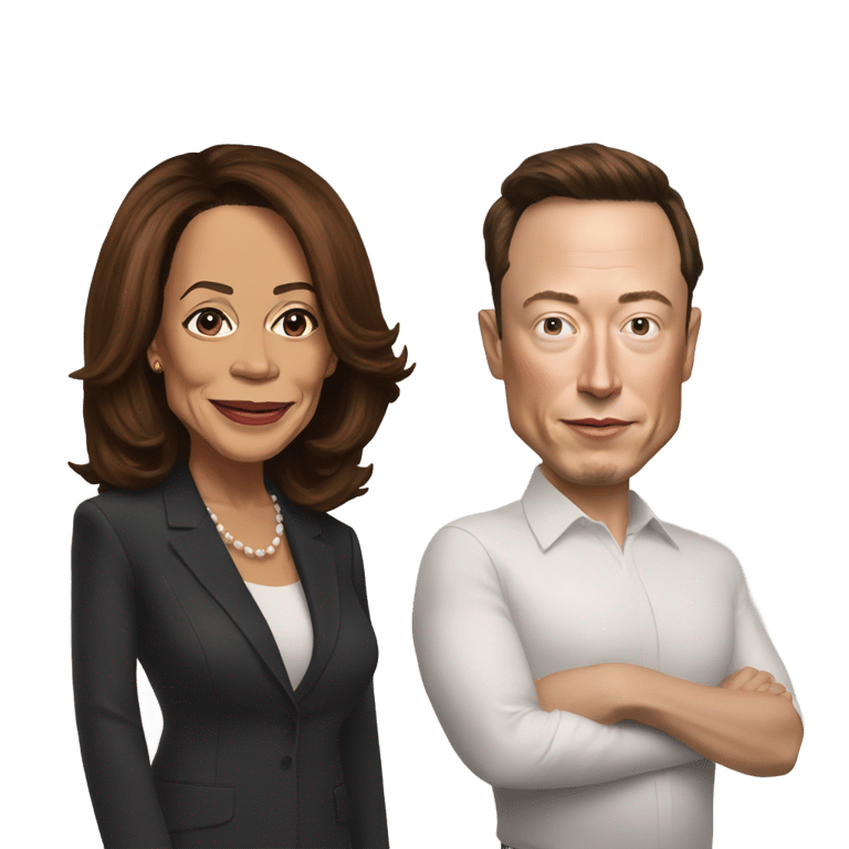 genmoji：卡马拉·哈里斯对阵埃隆·马斯克