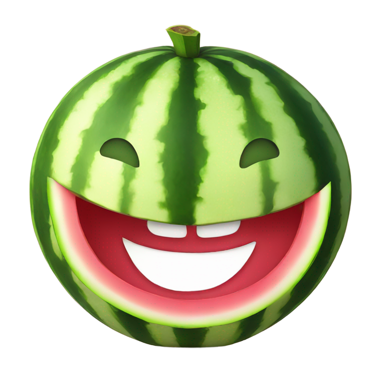 genmoji: Smiling watermelon