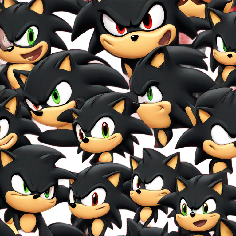 genmoji : Shadow le Hérisson contre Sonic le Hérisson