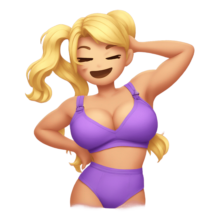 genmoji：皮珀持星，戴胸罩