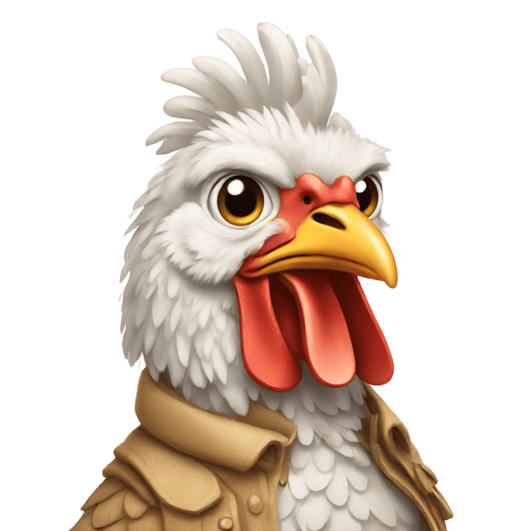 genmoji : Chicken wearing clothes