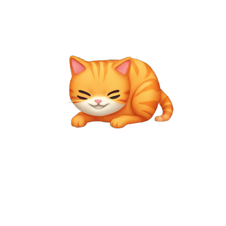 genmoji: Orange cat pooping and smelly