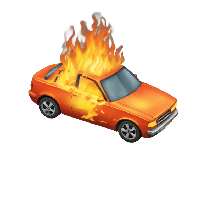 絵文字：car on fire