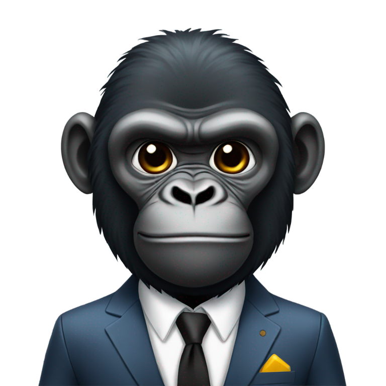genmoji: Gorilla in a suit
