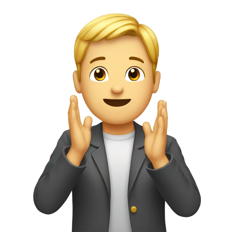genmoji : Personne applaudissant les mains au-dessus de la tête