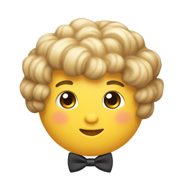 genmoji: Rollie Polly with a bowtie