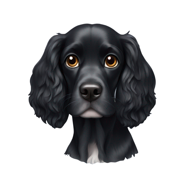 genmoji：黑色短耳英国猎犬