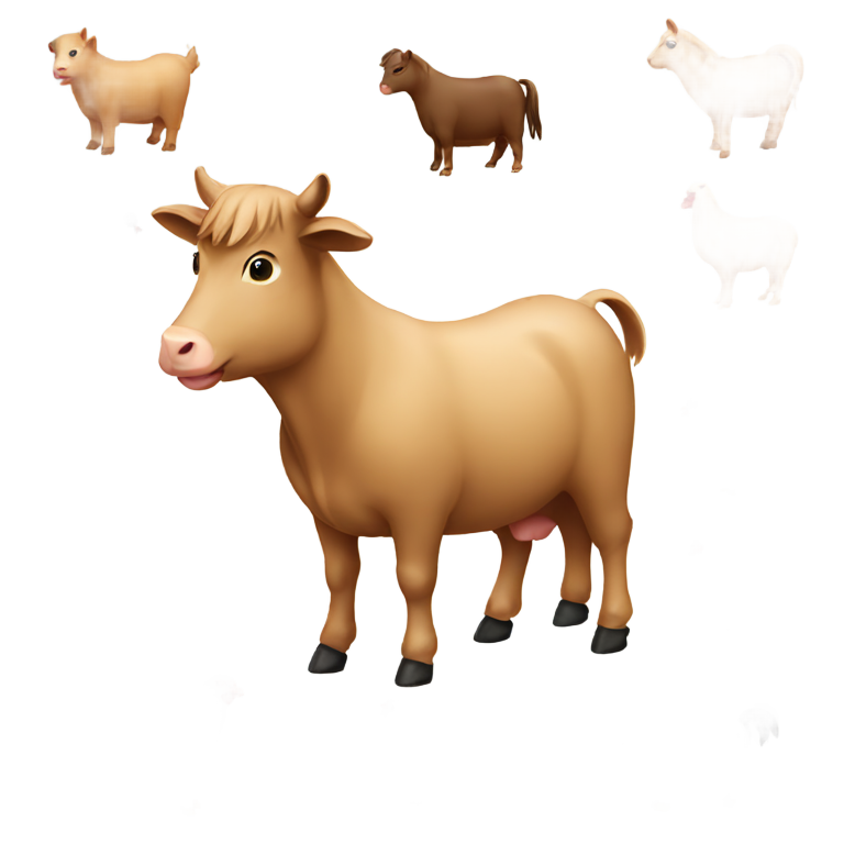 genmoji : Animaux de ferme style chinois