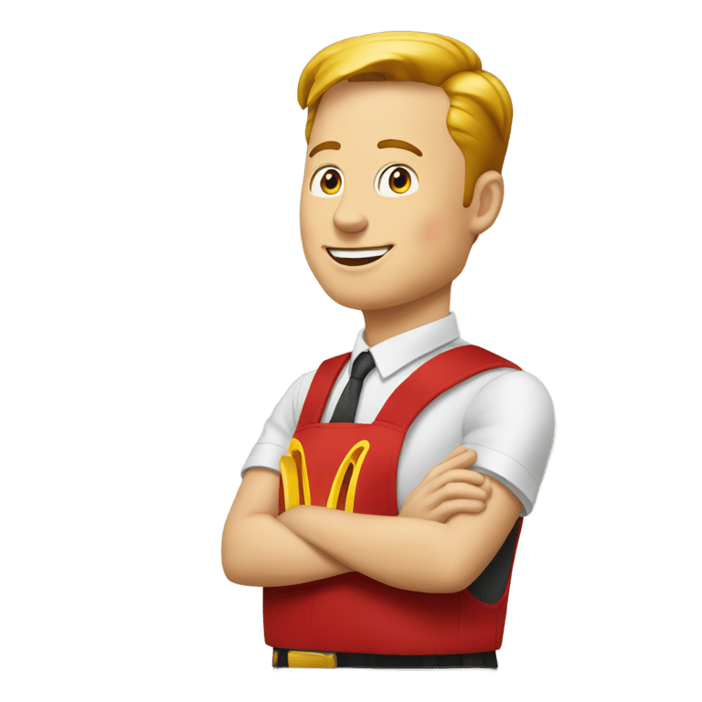 genmoji : Elon Musk en tant qu'employé de McDonald's
