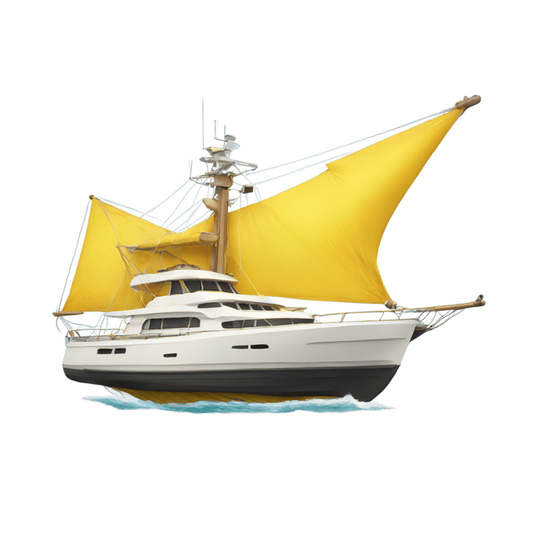 絵文字：yellow yelling yacht