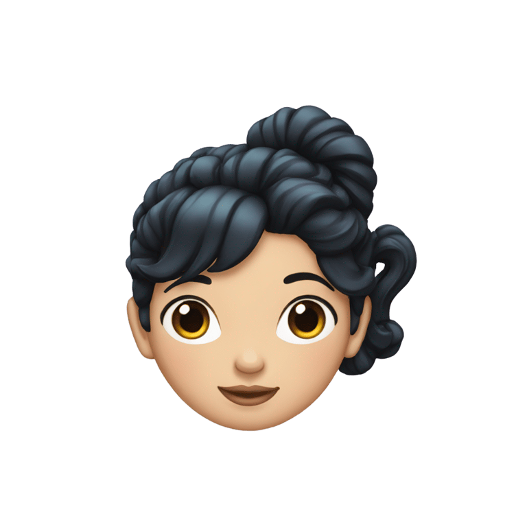 genmoji : A mermaid with black hair in a bun