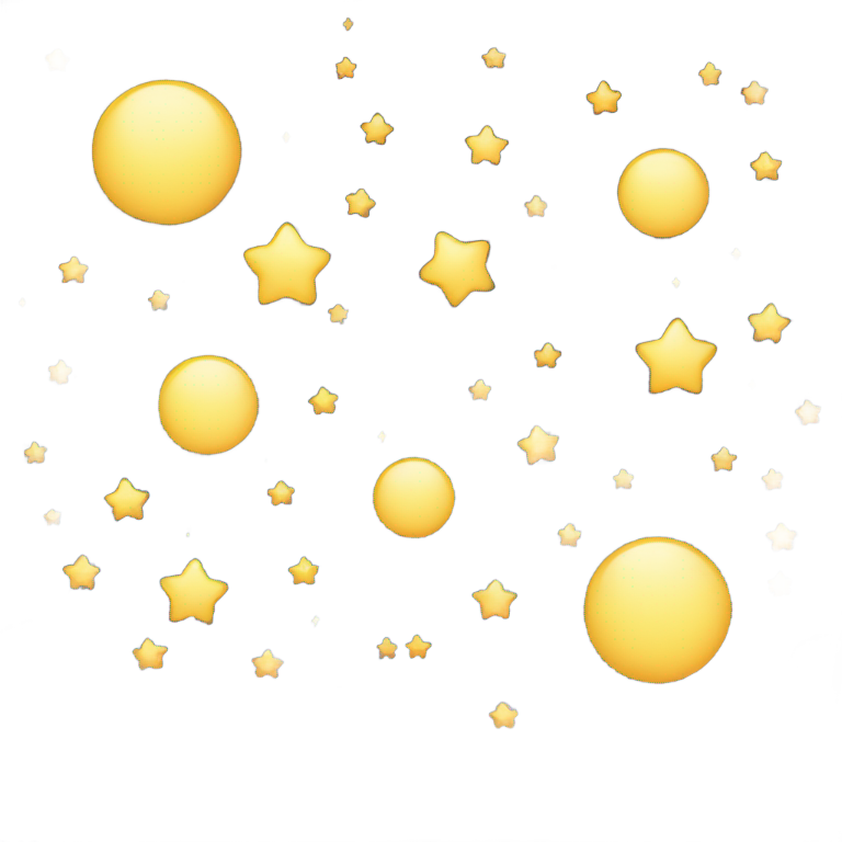 genmoji：Night sky with stars (square white frame)