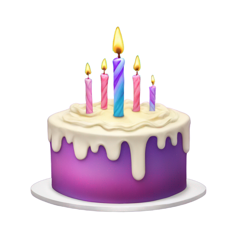 genmoji : Aurora borealis birthday cake