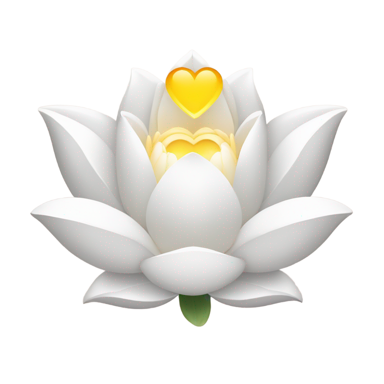 genmoji：荷花中的白心
