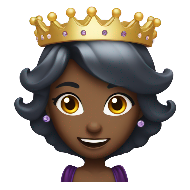genmoji：邪恶的吸血鬼公主，戴着闪亮的皇冠