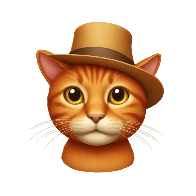 genmoji：一只戴着帽子的红猫