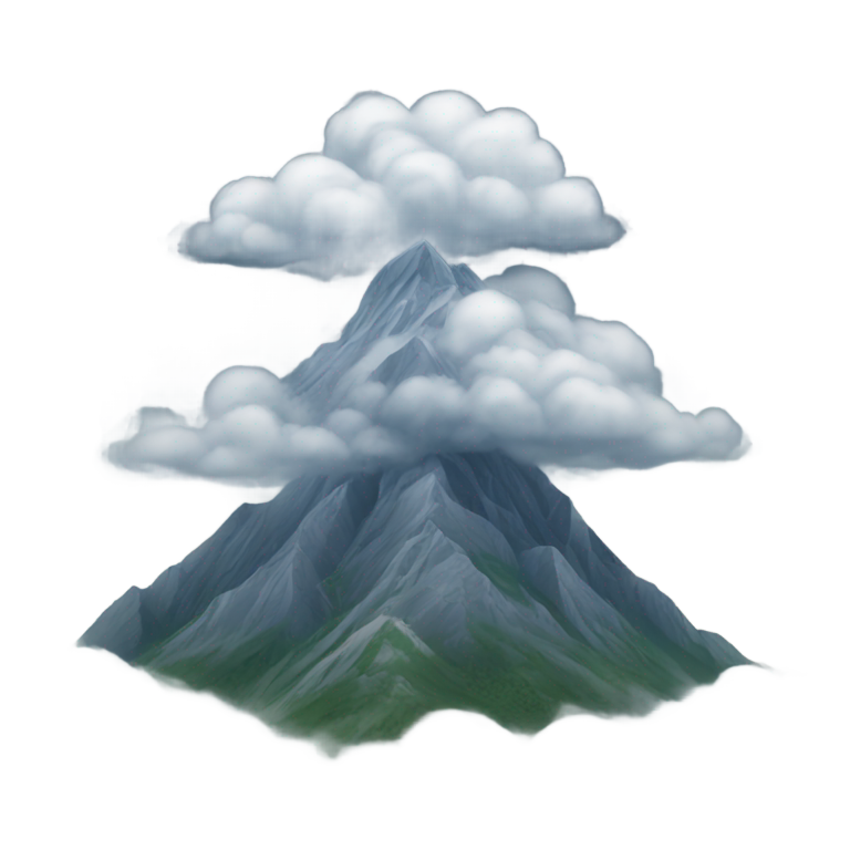 genmoji：山峰云雾风暴