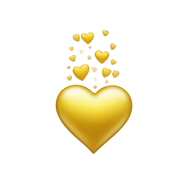 genmoji : Cœur doré jaunâtre