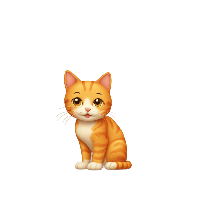 genmoji : orange tabby cat